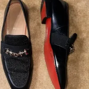 Christian Louboutin Men’s Leather Loafers 44 (US 10) Red Bottoms Christian Louboutin Loafers Sole Guard main image 4